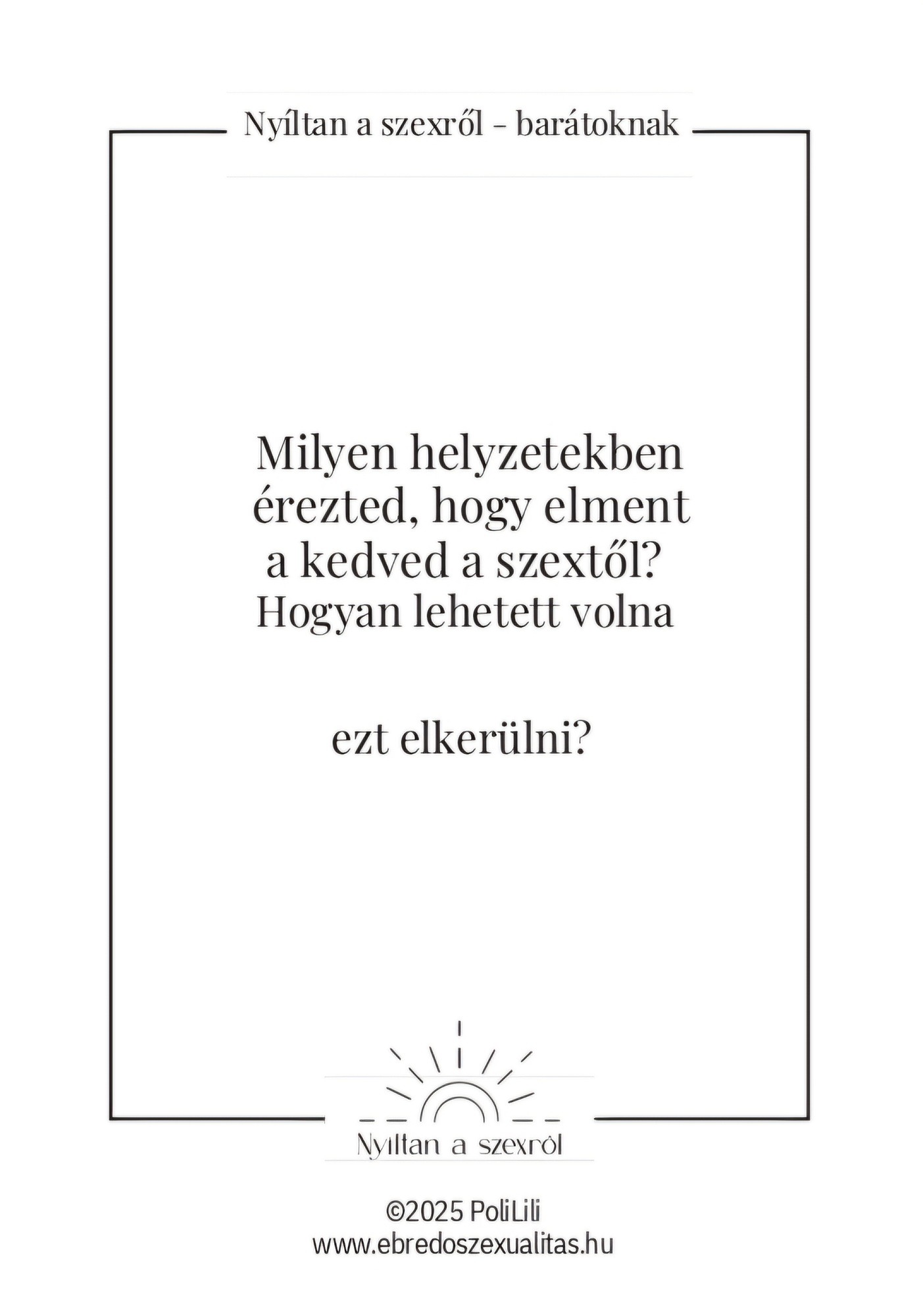 PoliLili Nyíltan a szexről Barátoknak 2