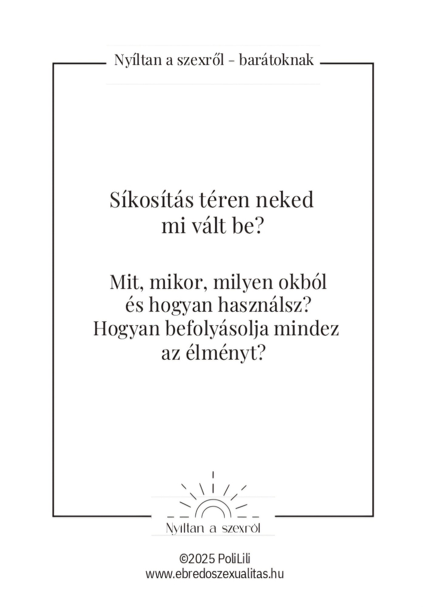 PoliLili Nyíltan a szexről Barátoknak 5