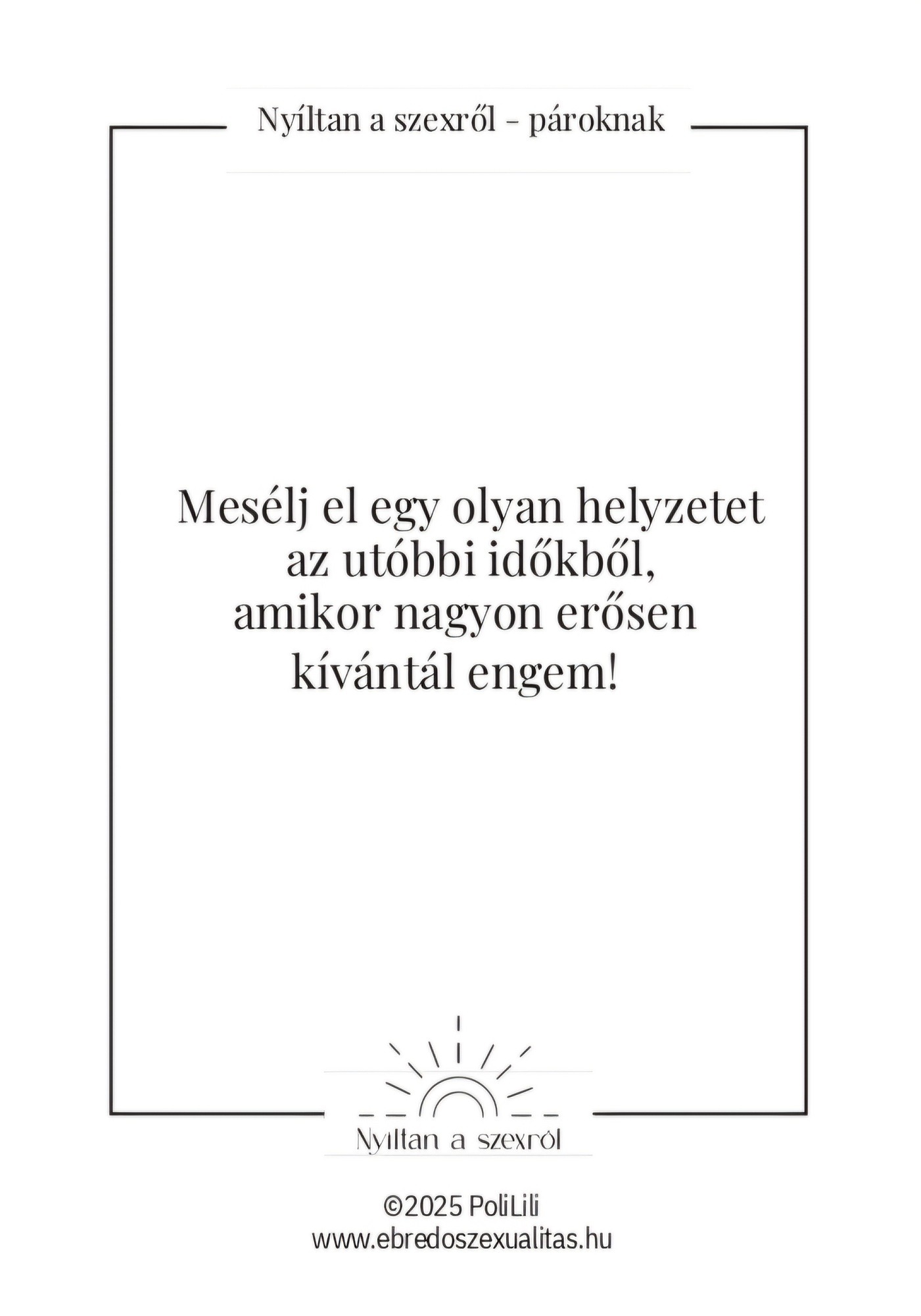 PoliLili Nyíltan a szexről Pároknak 1